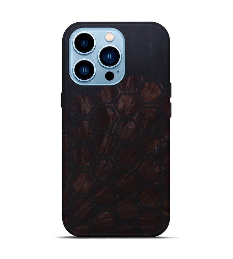 iPhone 14 Pro Wood+Resin Live Edge Phone Case - Lily (Pattern, 690169)