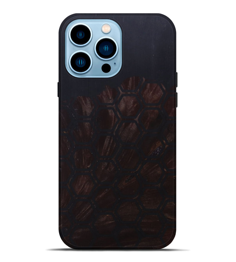 iPhone 14 Pro Max Wood+Resin Live Edge Phone Case - Lily (Pattern, 690169)