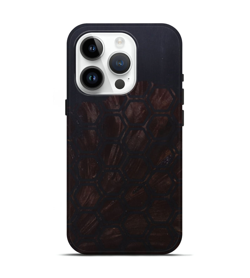 iPhone 15 Pro Wood+Resin Live Edge Phone Case - Lily (Pattern, 690169)