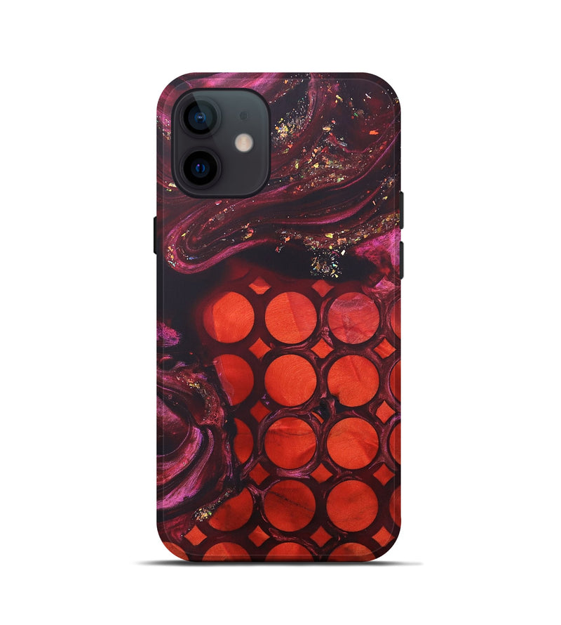 iPhone 12 mini Wood+Resin Live Edge Phone Case - Krystle (Pattern, 690179)