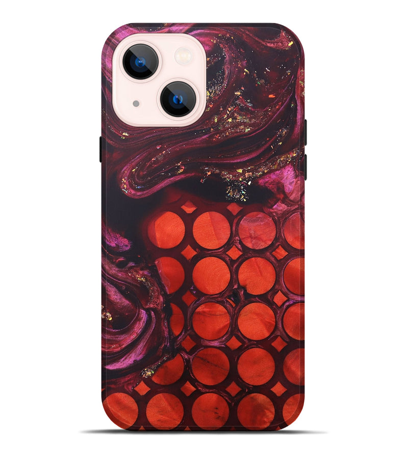 iPhone 14 Plus Wood+Resin Live Edge Phone Case - Krystle (Pattern, 690179)