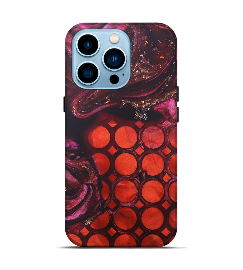 iPhone 14 Pro Wood+Resin Live Edge Phone Case - Krystle (Pattern, 690179)