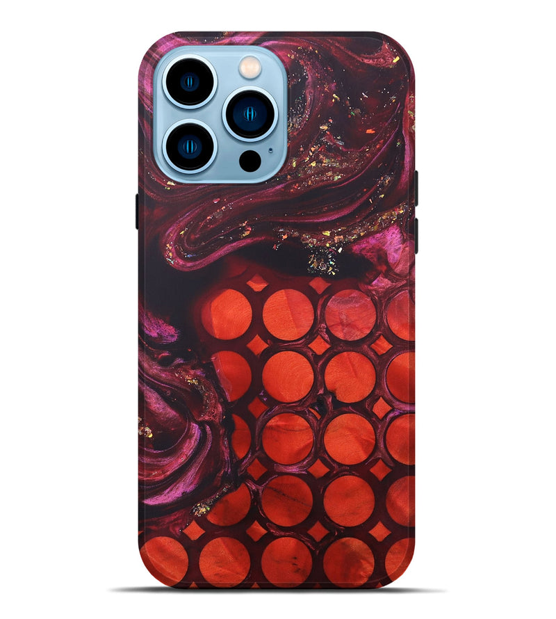 iPhone 14 Pro Max Wood+Resin Live Edge Phone Case - Krystle (Pattern, 690179)