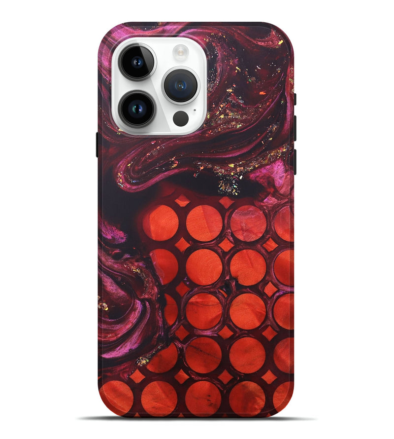 iPhone 15 Pro Max Wood+Resin Live Edge Phone Case - Krystle (Pattern, 690179)
