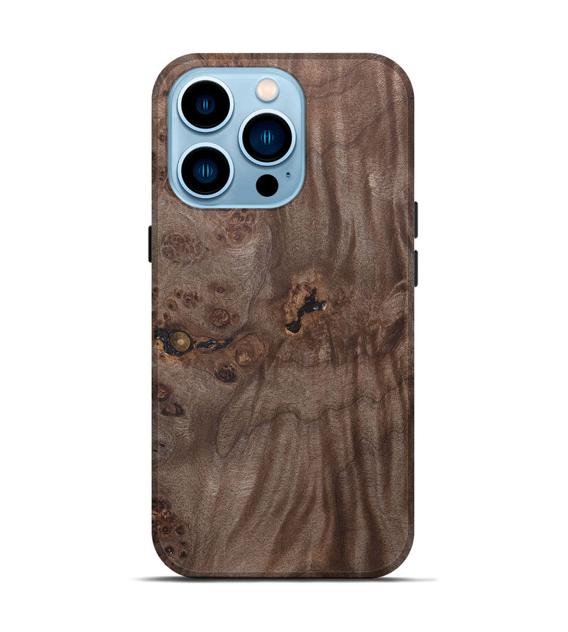 iPhone 14 Pro Wood+Resin Live Edge Phone Case - Crew (Wood Burl, 690187)