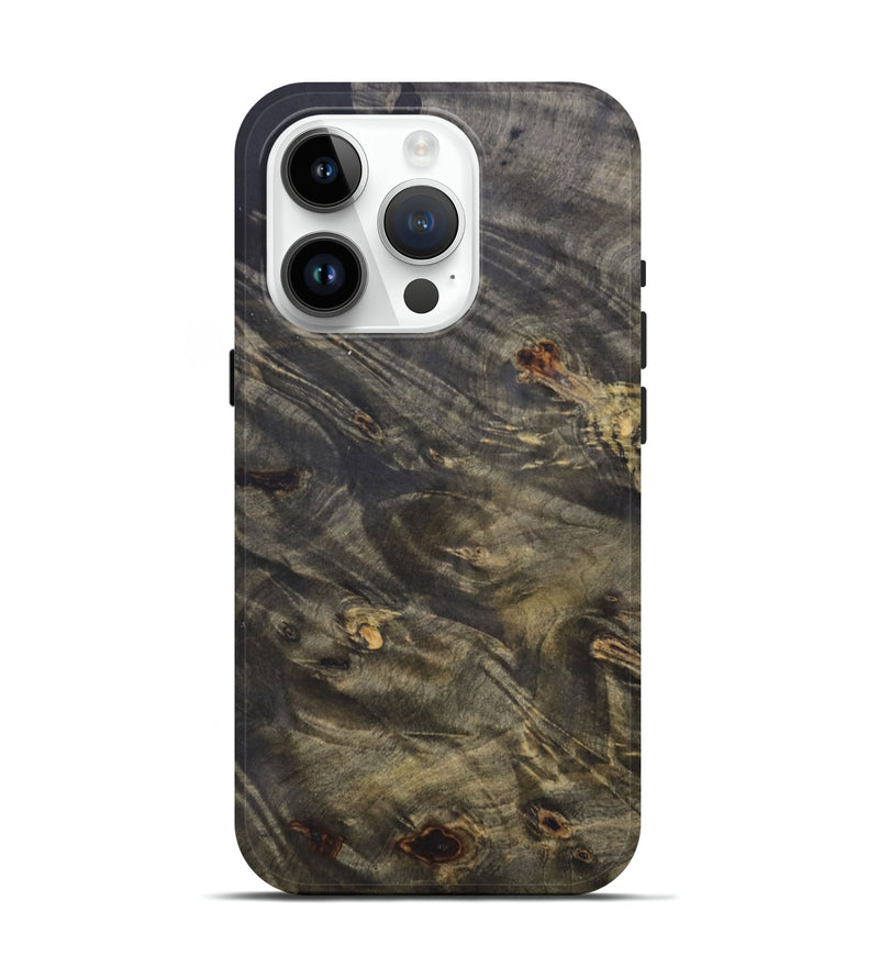 iPhone 15 Pro Wood+Resin Live Edge Phone Case - Gillian (Wood Burl, 690188)