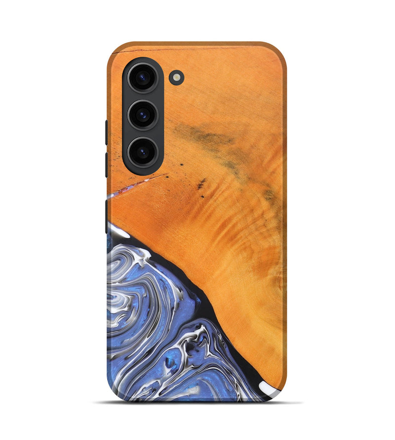 Galaxy S23 Wood+Resin Live Edge Phone Case - Charlotte (Blue, 690195)