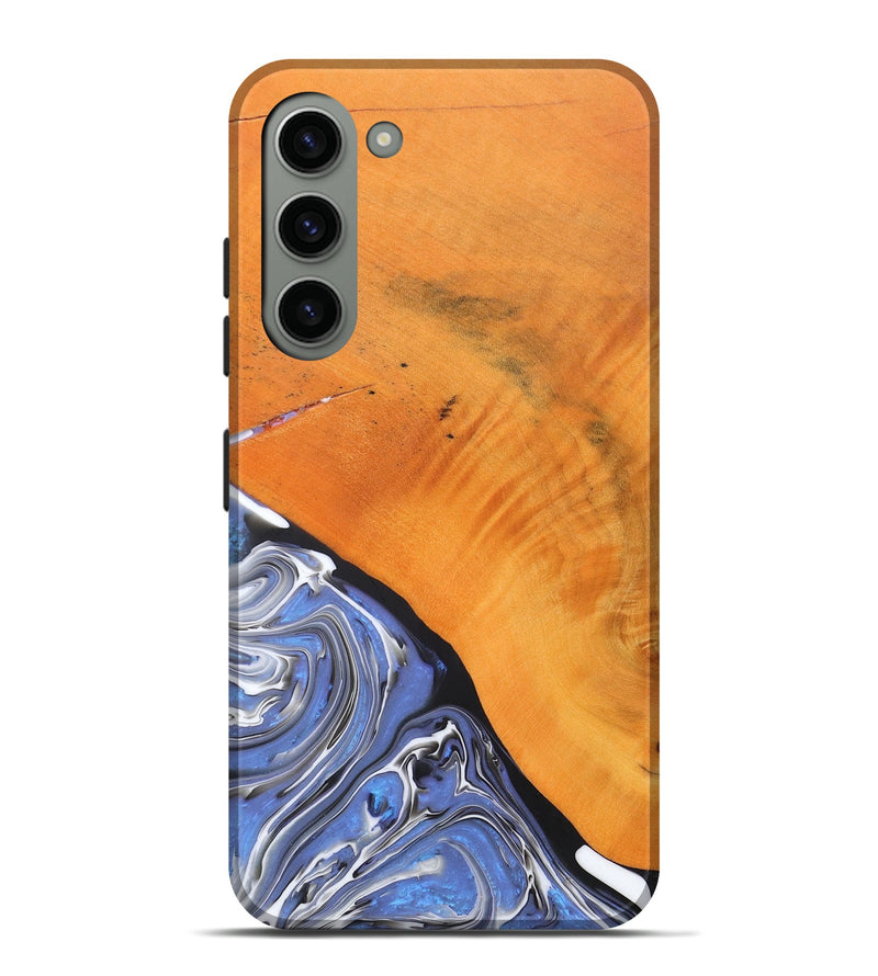 Galaxy S23 Plus Wood+Resin Live Edge Phone Case - Charlotte (Blue, 690195)