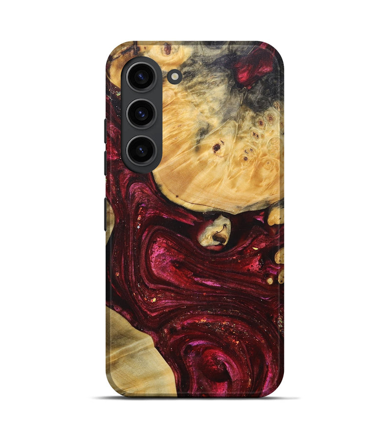 Galaxy S23 Wood+Resin Live Edge Phone Case - Carl (Red, 690198)