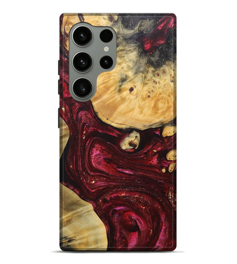 Galaxy S24 Ultra Wood+Resin Live Edge Phone Case - Carl (Red, 690198)