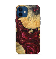 iPhone 12 Wood+Resin Live Edge Phone Case - Carl (Red, 690198)