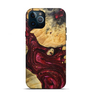 iPhone 12 Pro Wood+Resin Live Edge Phone Case - Carl (Red, 690198)