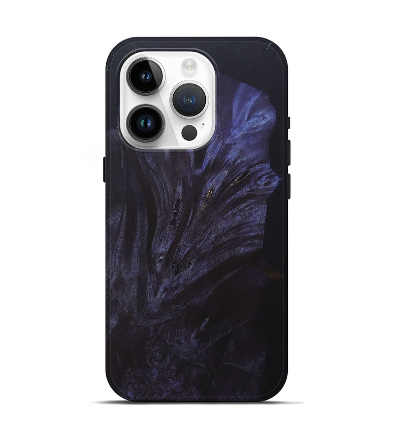 iPhone 15 Pro Wood+Resin Live Edge Phone Case - Andre (Pure Black, 690294)