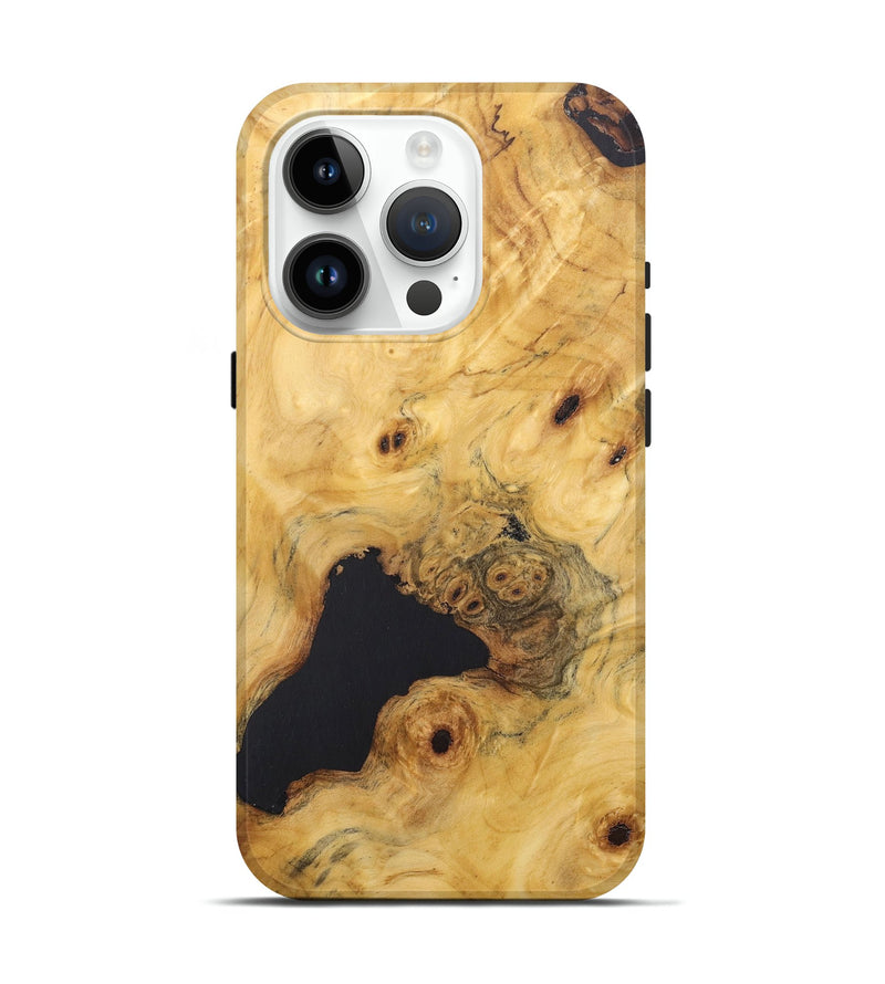 iPhone 15 Pro Wood+Resin Live Edge Phone Case - Lauryn (Wood Burl, 690312)