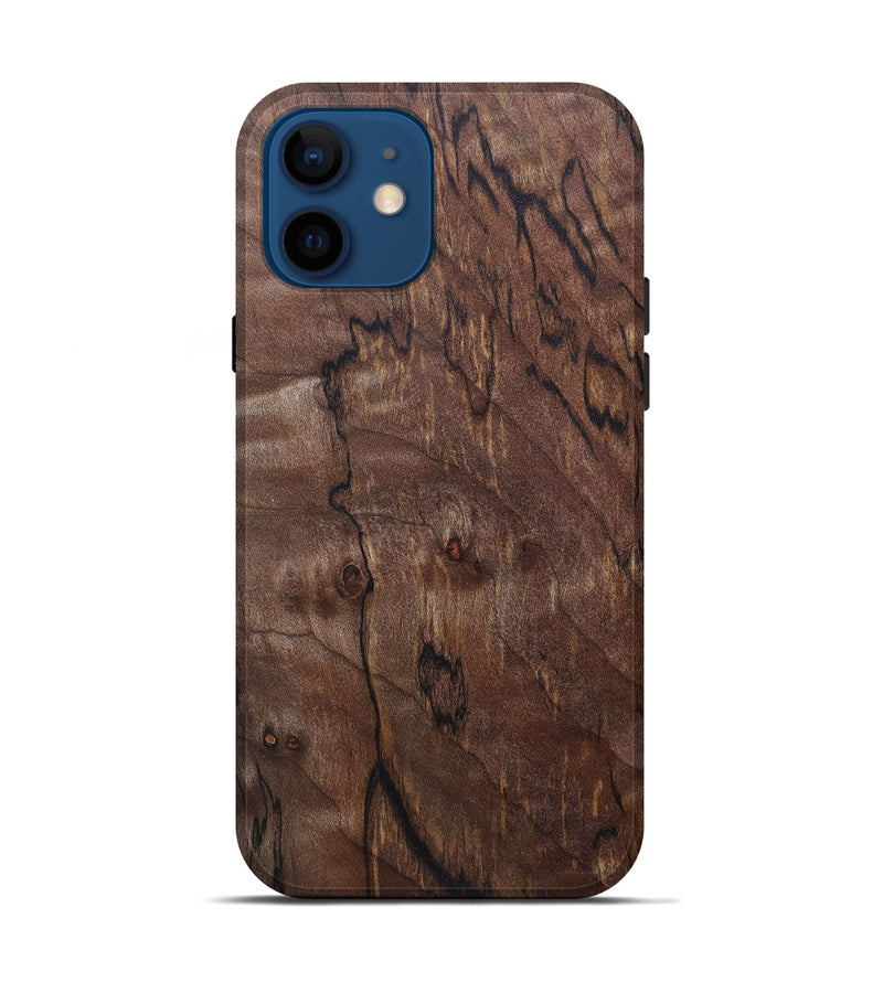 iPhone 12 Wood+Resin Live Edge Phone Case - Jade (Wood Burl, 690319)