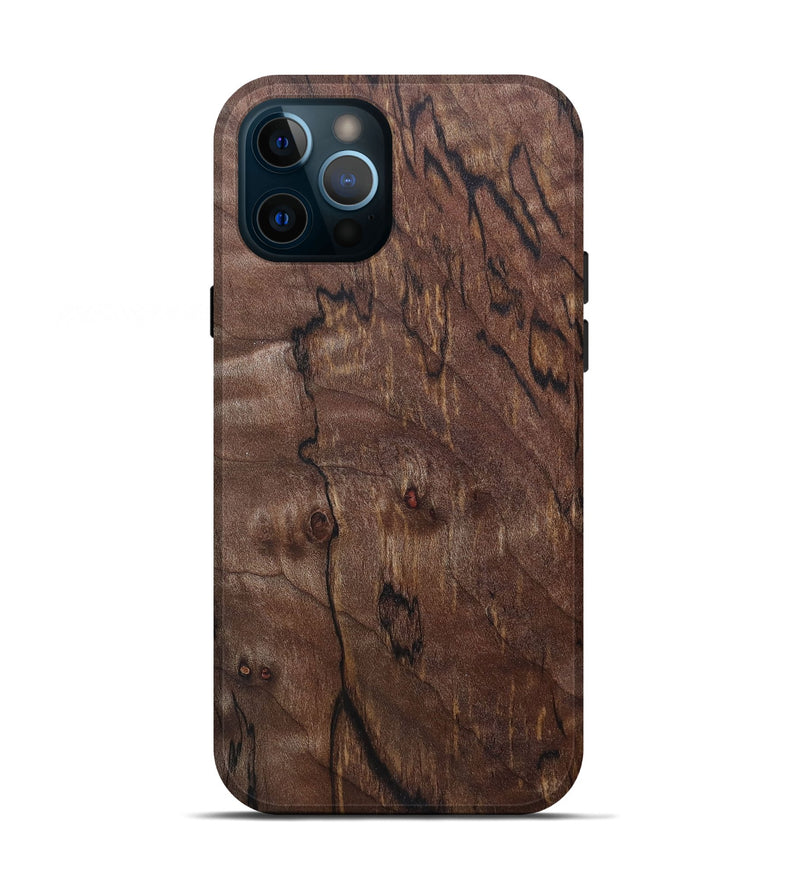 iPhone 12 Pro Wood+Resin Live Edge Phone Case - Jade (Wood Burl, 690319)