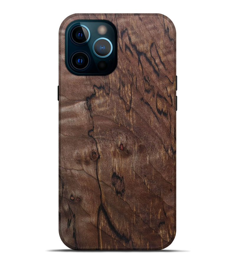 iPhone 12 Pro Max Wood+Resin Live Edge Phone Case - Jade (Wood Burl, 690319)