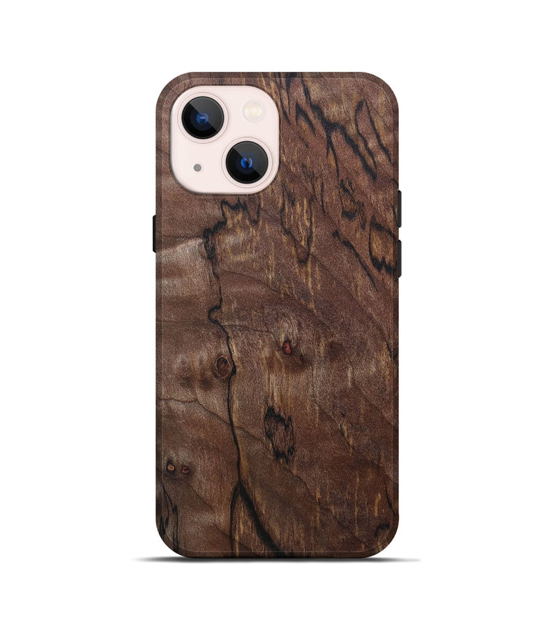 iPhone 13 mini Wood+Resin Live Edge Phone Case - Jade (Wood Burl, 690319)
