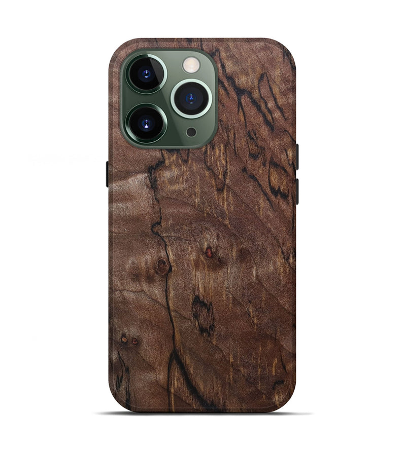 iPhone 13 Pro Wood+Resin Live Edge Phone Case - Jade (Wood Burl, 690319)