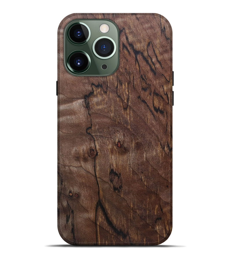 iPhone 13 Pro Max Wood+Resin Live Edge Phone Case - Jade (Wood Burl, 690319)