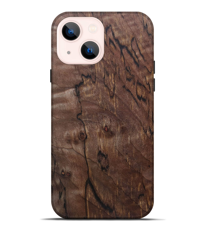 iPhone 14 Plus Wood+Resin Live Edge Phone Case - Jade (Wood Burl, 690319)