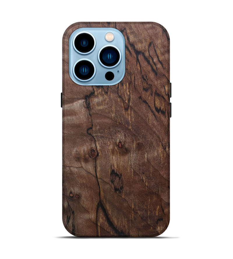 iPhone 14 Pro Wood+Resin Live Edge Phone Case - Jade (Wood Burl, 690319)