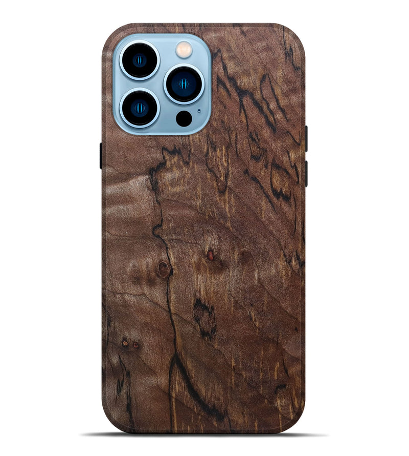 iPhone 14 Pro Max Wood+Resin Live Edge Phone Case - Jade (Wood Burl, 690319)