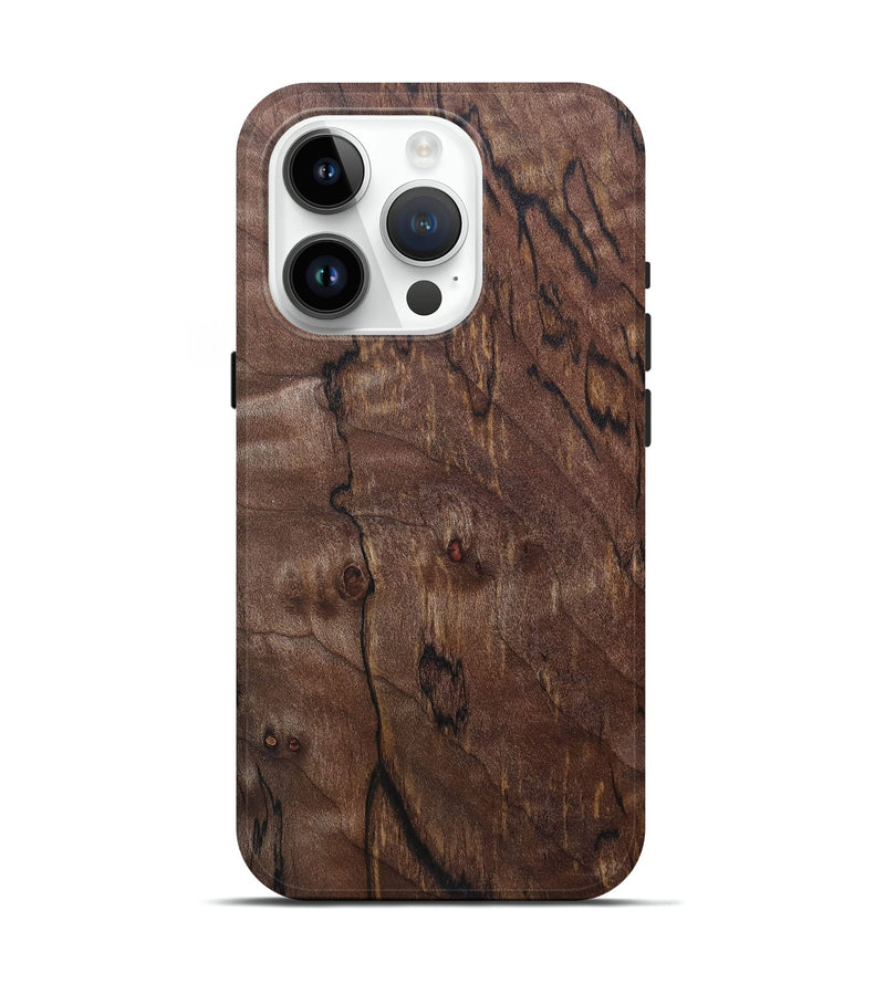 iPhone 15 Pro Wood+Resin Live Edge Phone Case - Jade (Wood Burl, 690319)