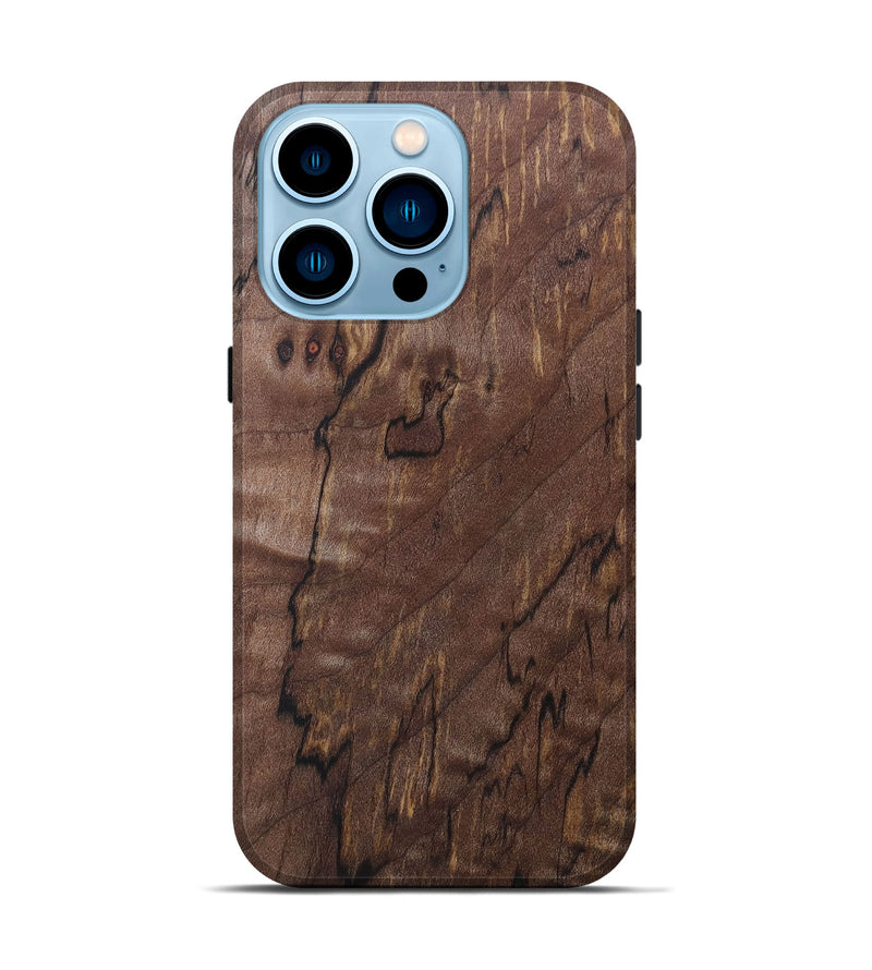 iPhone 14 Pro Wood+Resin Live Edge Phone Case - Gale (Wood Burl, 690322)