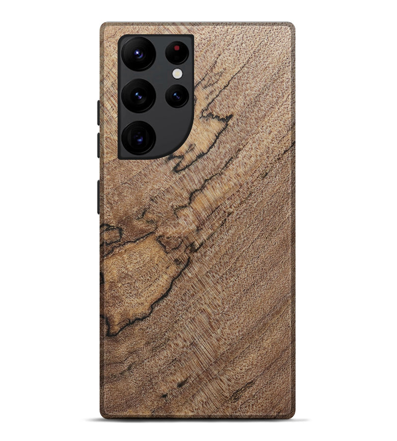 Galaxy S22 Ultra Wood+Resin Live Edge Phone Case - Ebony (Wood Burl, 690327)