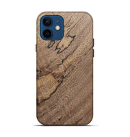 iPhone 12 Wood+Resin Live Edge Phone Case - Ebony (Wood Burl, 690327)