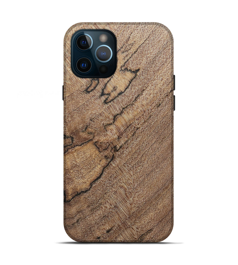 iPhone 12 Pro Wood+Resin Live Edge Phone Case - Ebony (Wood Burl, 690327)