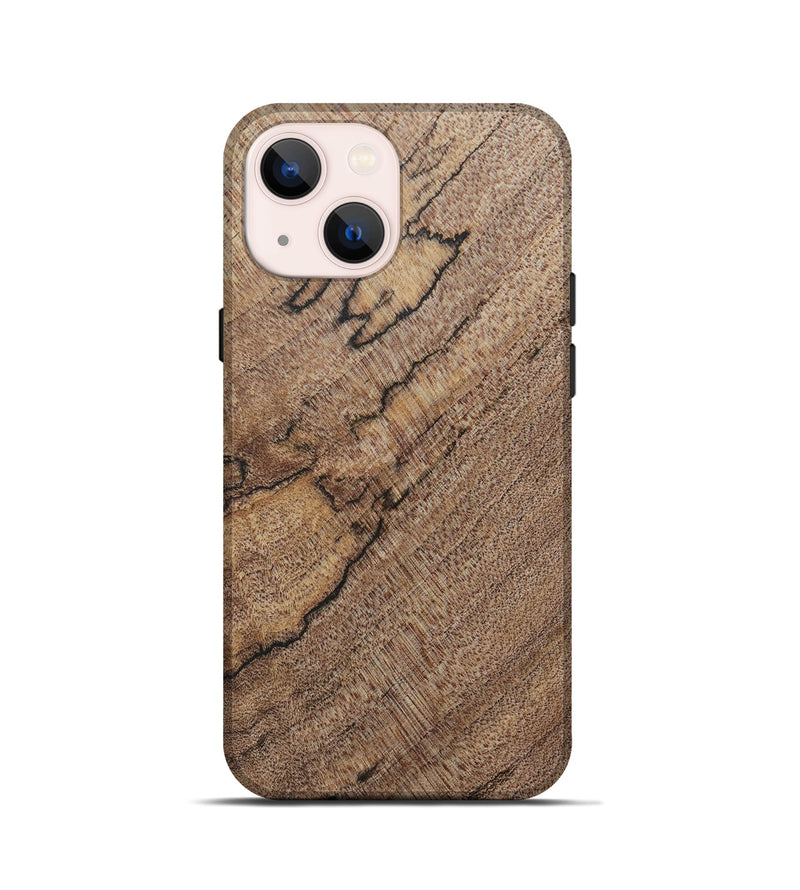 iPhone 13 mini Wood+Resin Live Edge Phone Case - Ebony (Wood Burl, 690327)