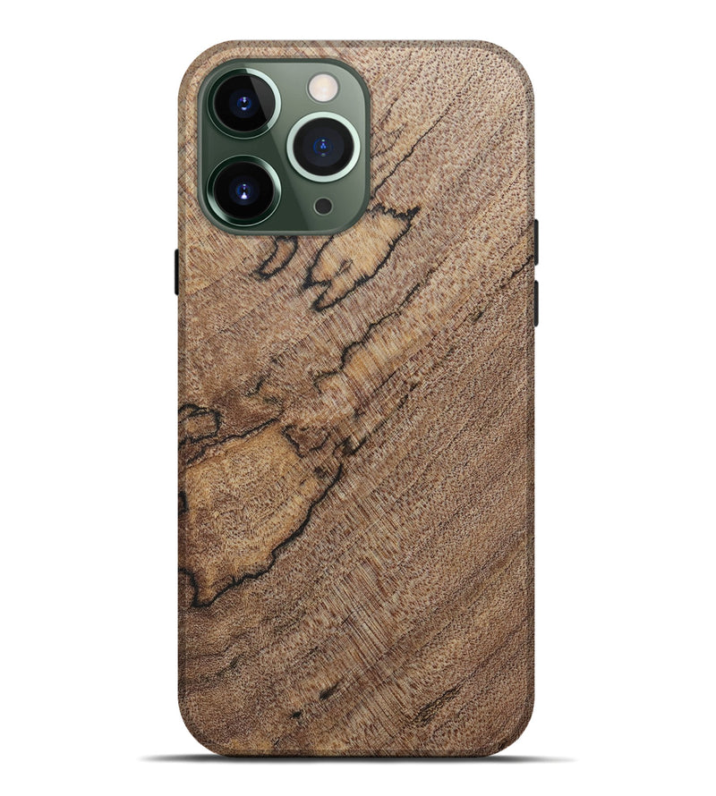 iPhone 13 Pro Max Wood+Resin Live Edge Phone Case - Ebony (Wood Burl, 690327)