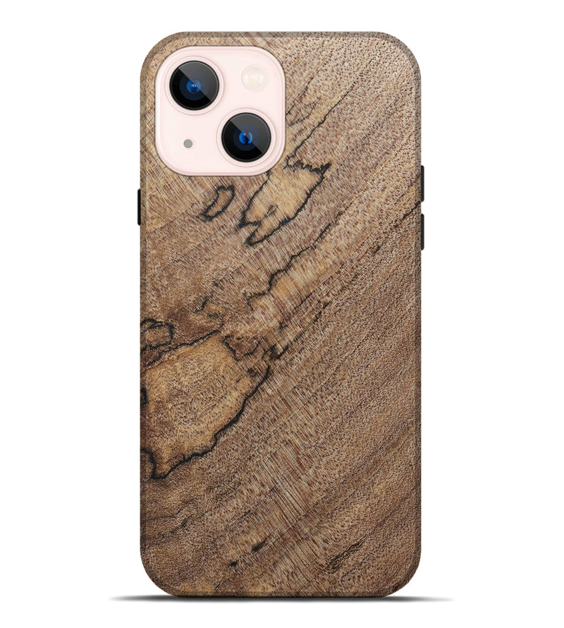 iPhone 14 Plus Wood+Resin Live Edge Phone Case - Ebony (Wood Burl, 690327)