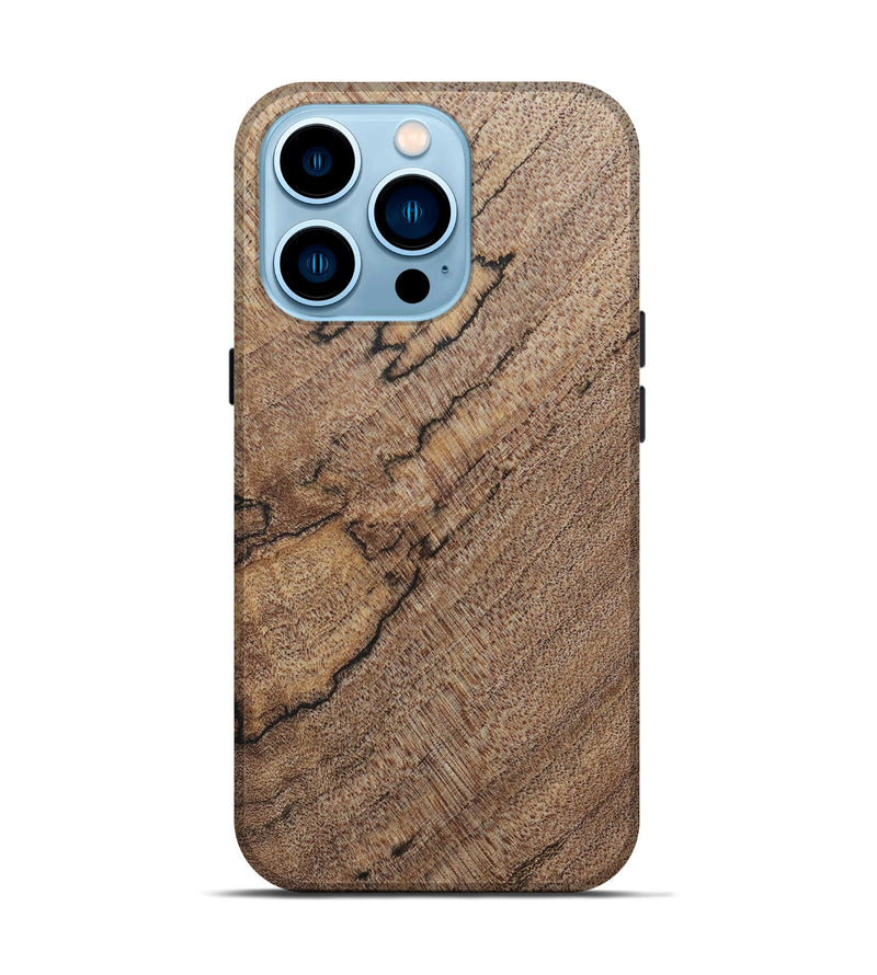iPhone 14 Pro Wood+Resin Live Edge Phone Case - Ebony (Wood Burl, 690327)