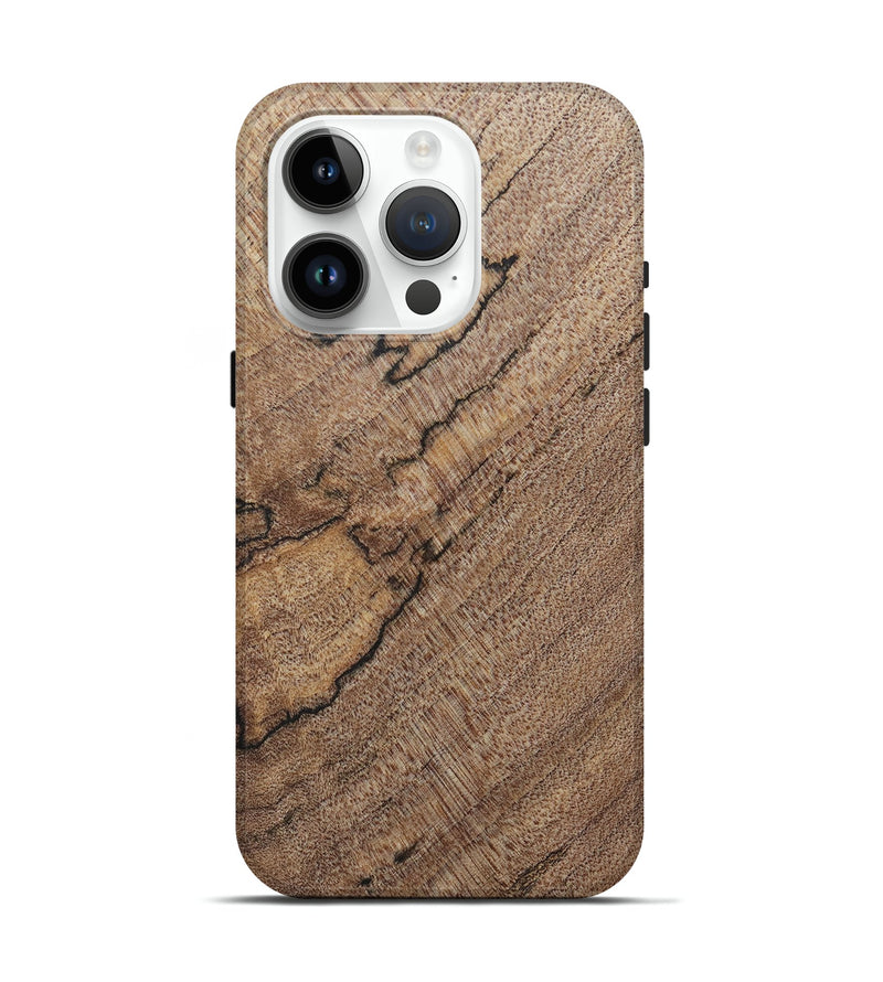 iPhone 15 Pro Wood+Resin Live Edge Phone Case - Ebony (Wood Burl, 690327)