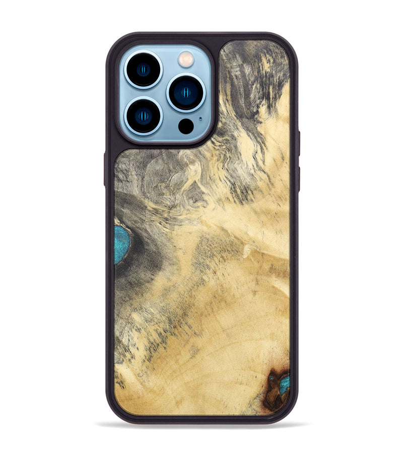 iPhone 14 Pro Max Wood+Resin Phone Case - Carson (Wood Burl, 690412)