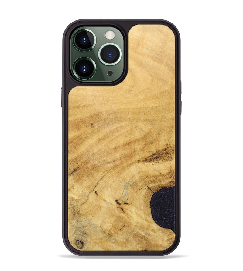 iPhone 13 Pro Max Wood+Resin Phone Case - Kristopher (Wood Burl, 690416)