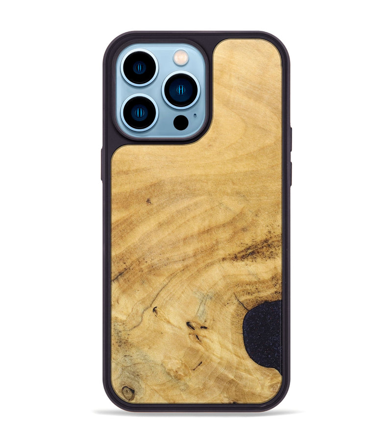 iPhone 14 Pro Max Wood+Resin Phone Case - Kristopher (Wood Burl, 690416)