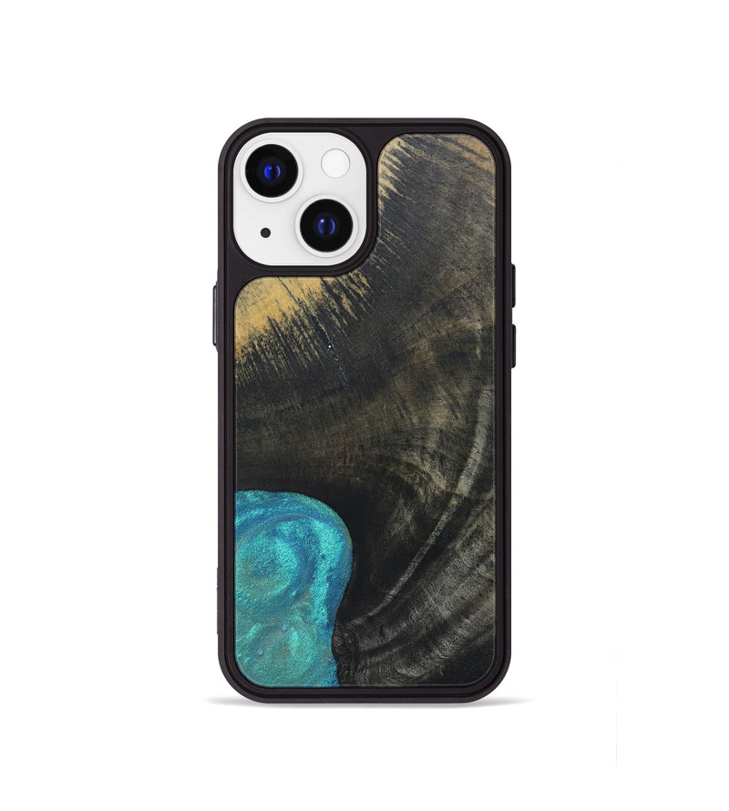iPhone 13 mini Wood+Resin Phone Case - Sonia (Wood Burl, 690429)
