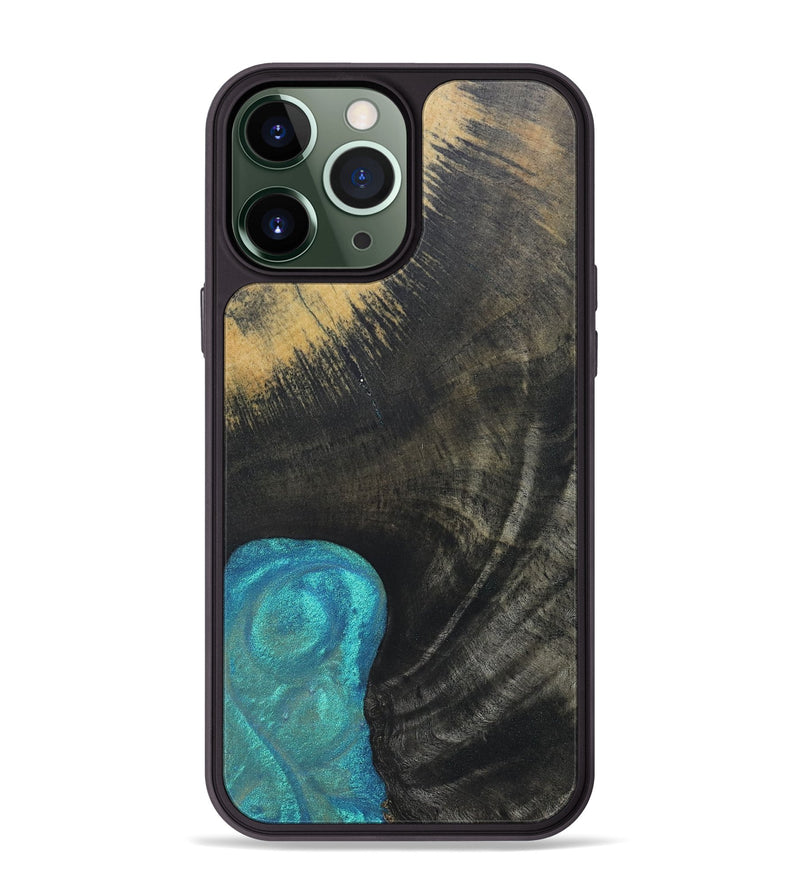 iPhone 13 Pro Max Wood+Resin Phone Case - Sonia (Wood Burl, 690429)