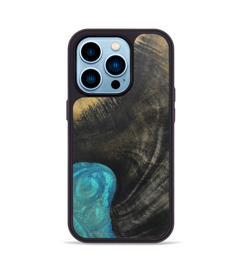 iPhone 14 Pro Wood+Resin Phone Case - Sonia (Wood Burl, 690429)