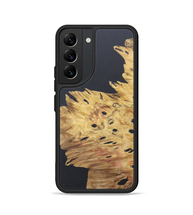 Galaxy S22 Wood+Resin Phone Case - Brooks (Pure Black, 690555)