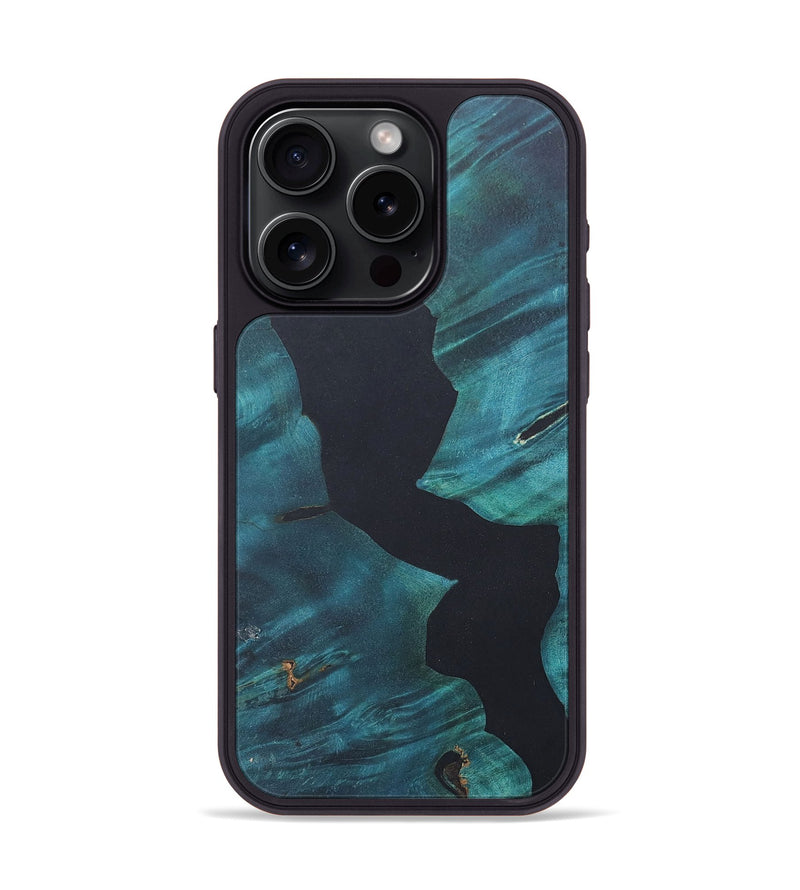 iPhone 15 Pro Wood+Resin Phone Case - Antoine (Pure Black, 690560)