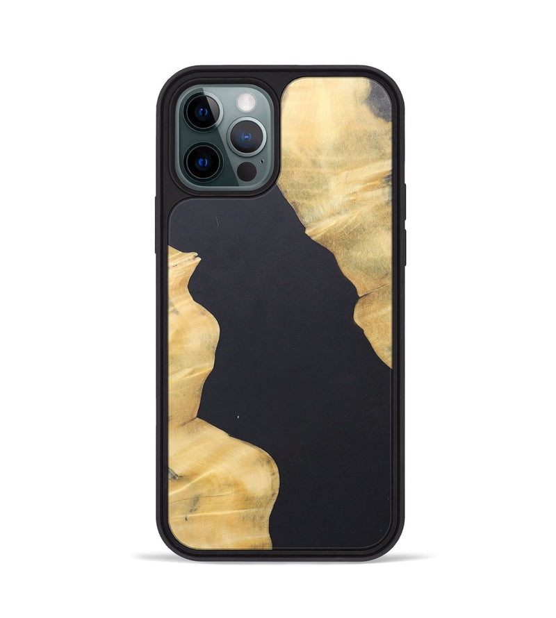 iPhone 12 Pro Wood+Resin Phone Case - Kadence (Pure Black, 690564)