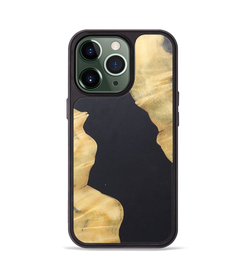 iPhone 13 Pro Wood+Resin Phone Case - Kadence (Pure Black, 690564)