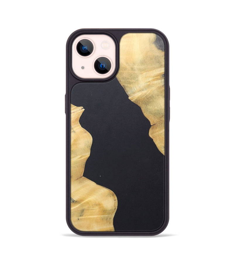 iPhone 14 Wood+Resin Phone Case - Kadence (Pure Black, 690564)