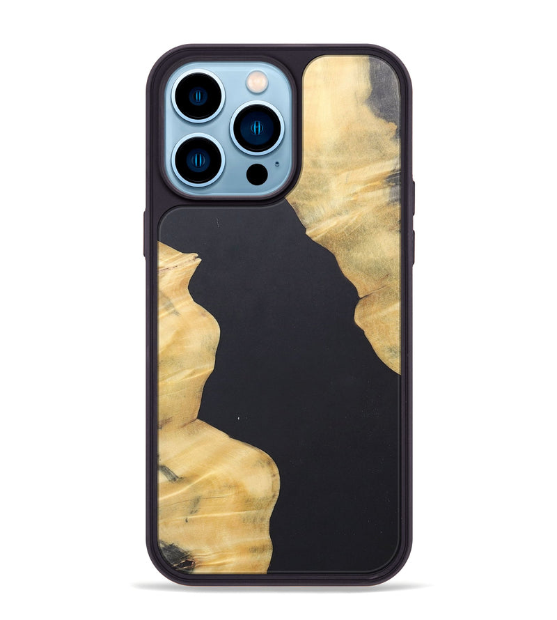 iPhone 14 Pro Max Wood+Resin Phone Case - Kadence (Pure Black, 690564)