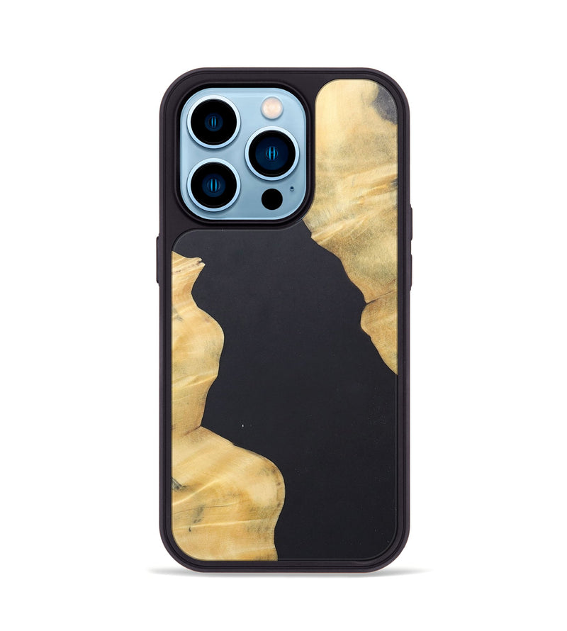 iPhone 14 Pro Wood+Resin Phone Case - Kadence (Pure Black, 690564)